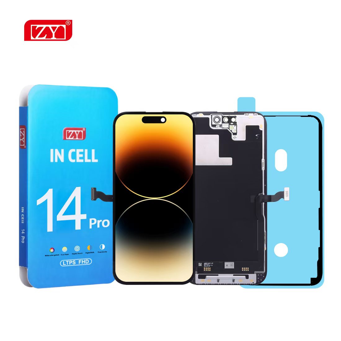 【ZY】ZY最高品質 INCELL FHD COF iPhone 14Proリペア用LCD