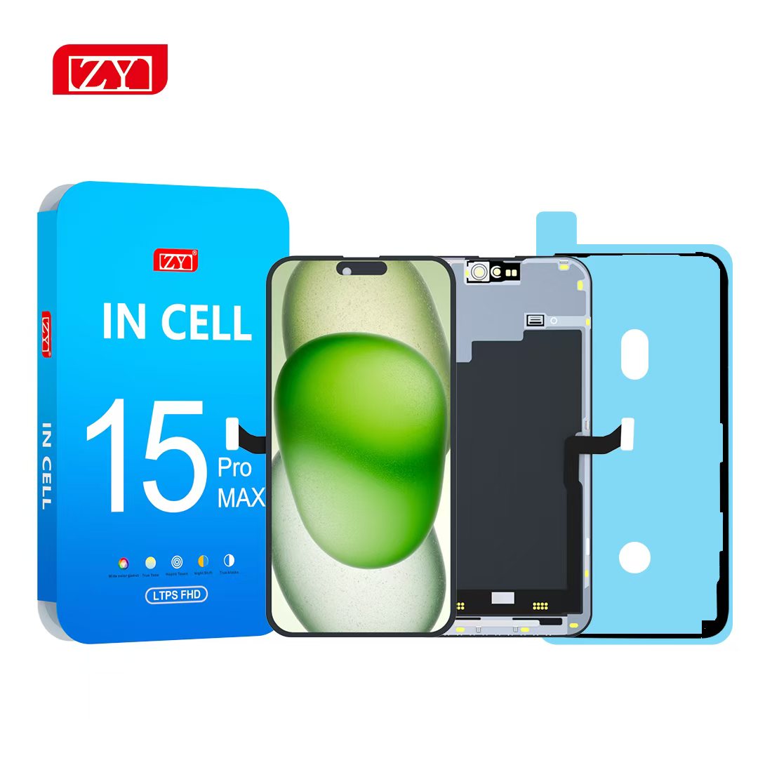 【ZY】ZY最高品質 INCELL FHD COF iPhone 15promaxリペア用LCD