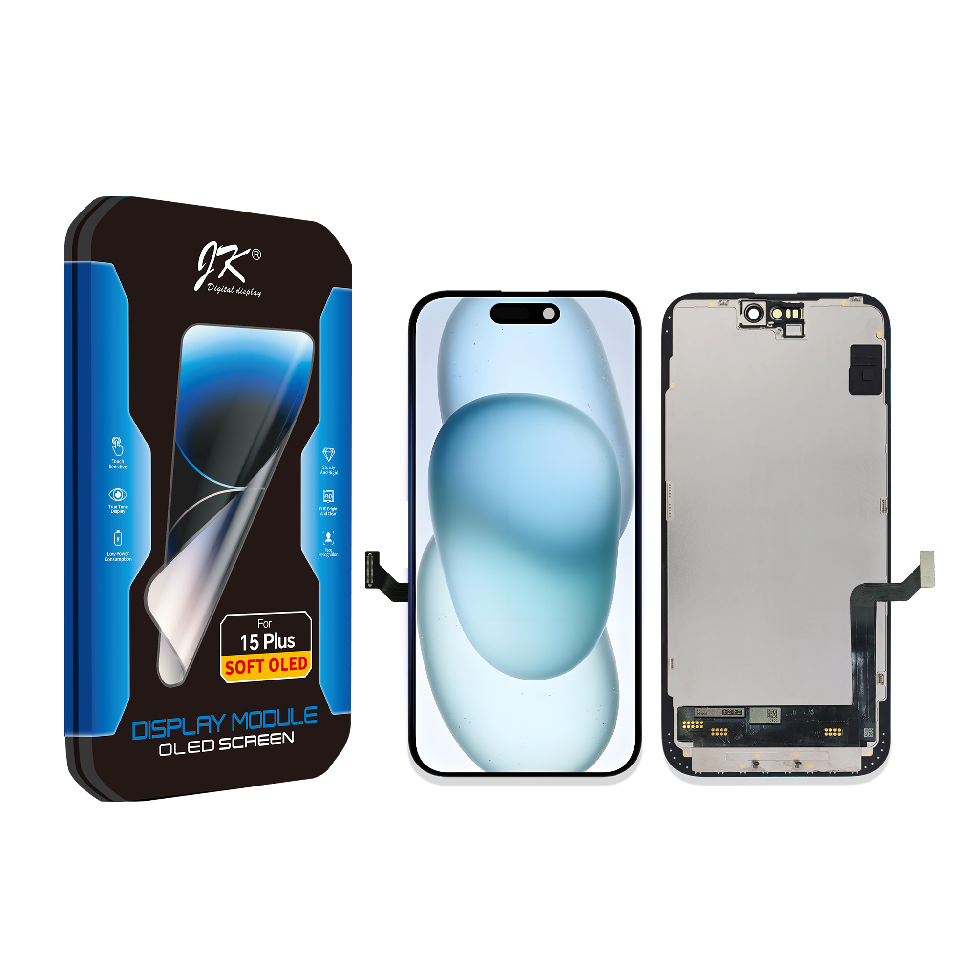 【JK社製】15plus リペア用 HARD OLED 有機EL（サードパーティ製品）