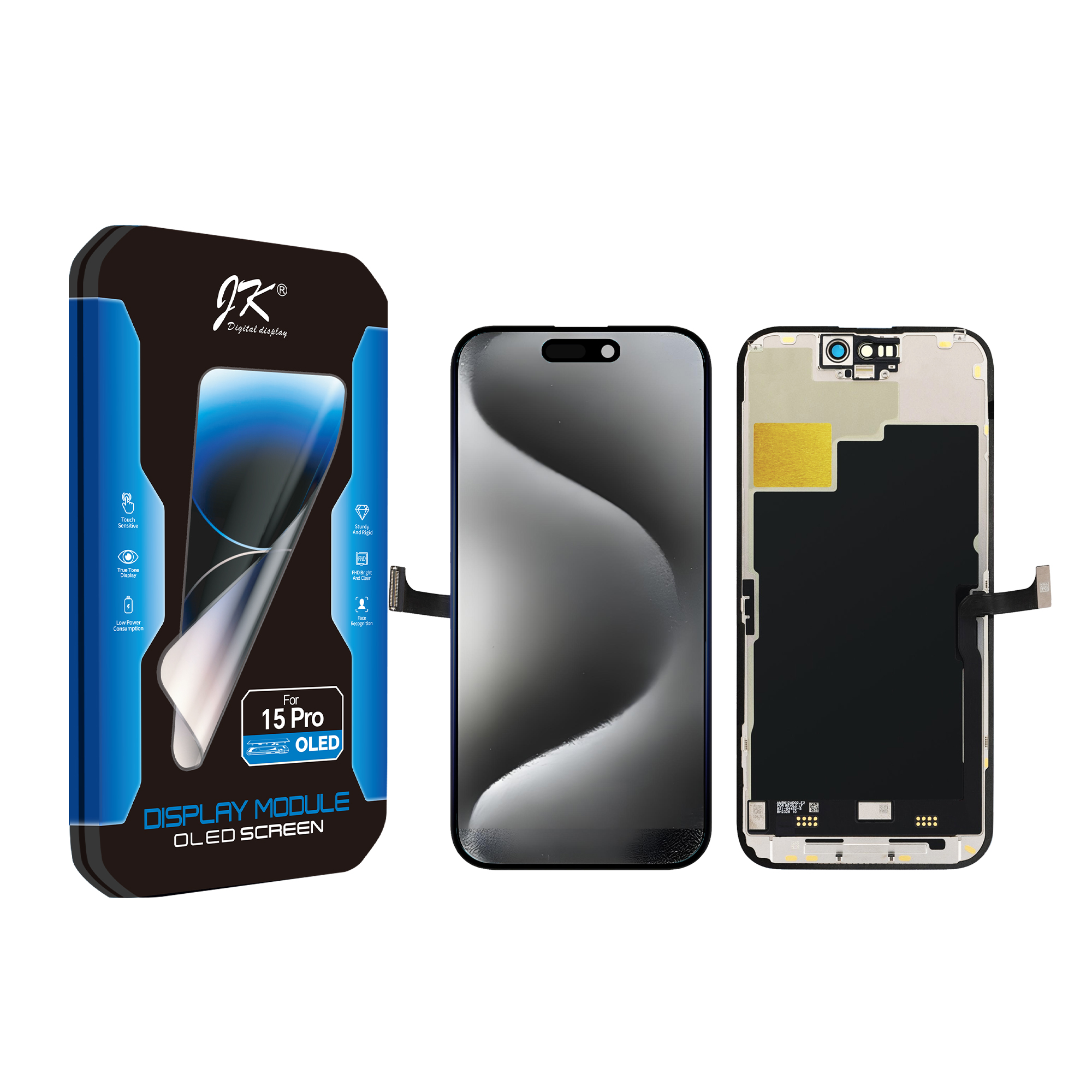 【JK社製】15Pro リペア用 HARD OLED 有機EL（サードパーティ製品）